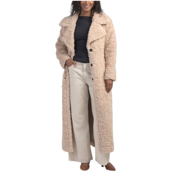 AVEC LES FILLES Maxi Oversized Belted Coat - Picture 1 of 2